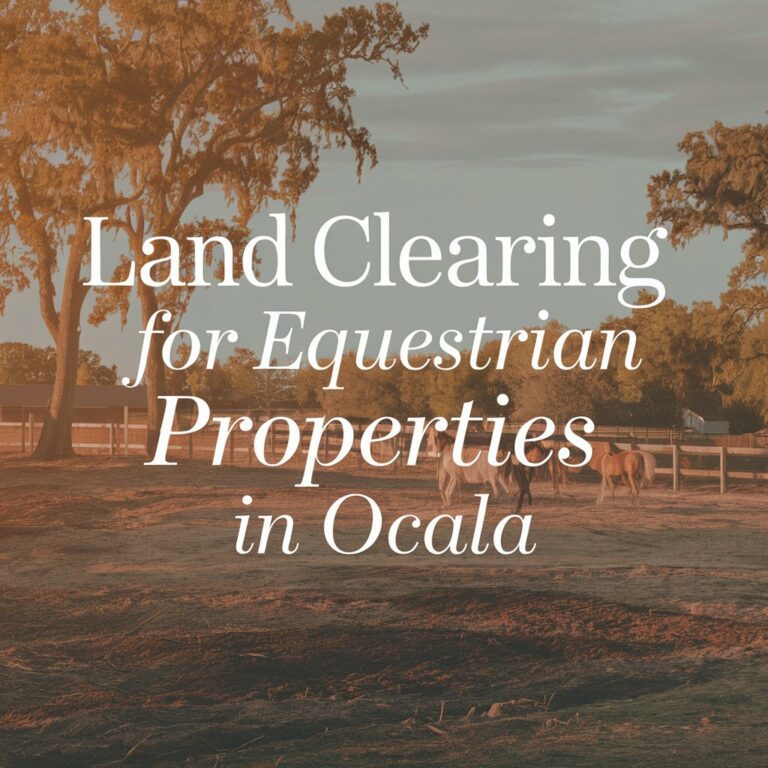 land clearing for equestrian properties in ocala